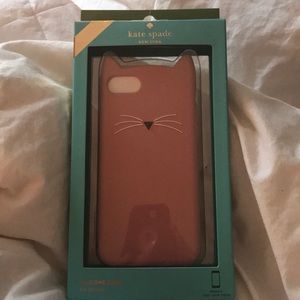 Kate Spade NEW IN BOX iPhone 7 pink cat case